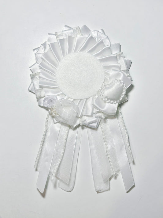 all-white rosette