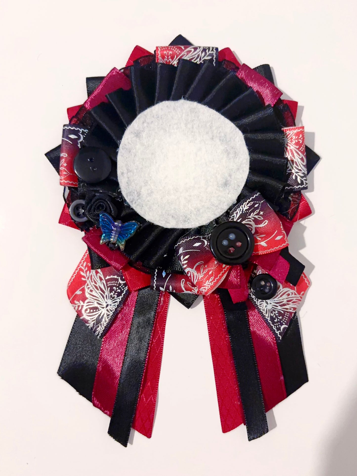 black & red rosette