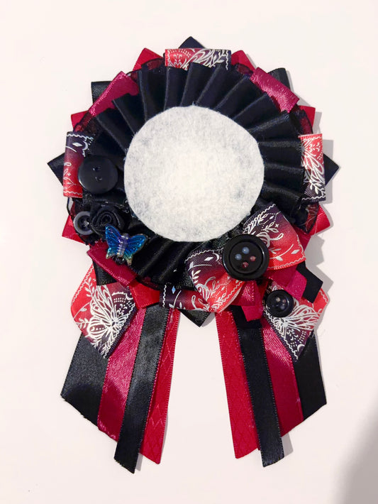 black & red rosette